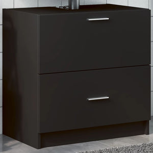 Schwarzer Waschbeckenunterschrank 59 cm