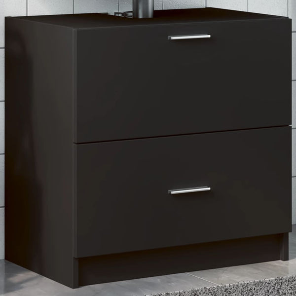 Schwarzer Waschbeckenunterschrank 59 cm