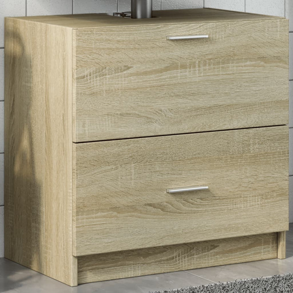Meuble bas de lavabo chêne Sonoma 59x37x59 cm aggloméré vidaXL