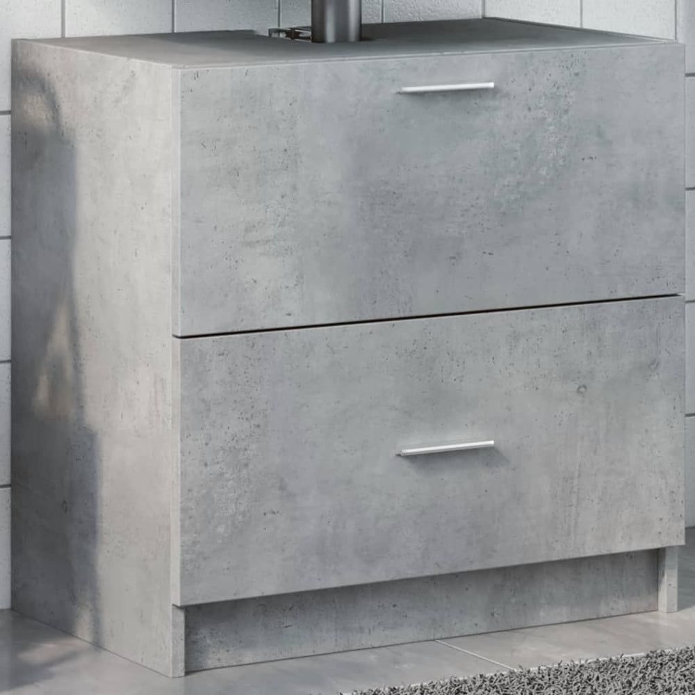 vidaXL Meuble sous-vasque Gris béton 59x37x59 cm Bois d'ingénierie