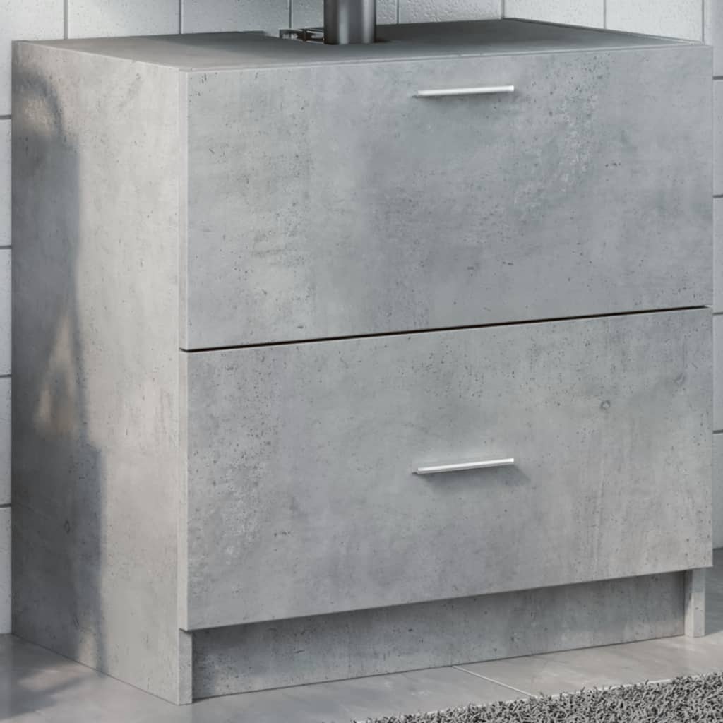 Waschbeckenunterschrank Betongrau 59 cm