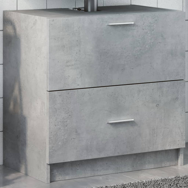 Waschbeckenunterschrank Betongrau 59 cm
