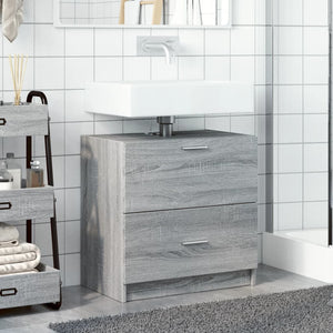 Waschbeckenunterschrank Grau Sonoma 59 cm