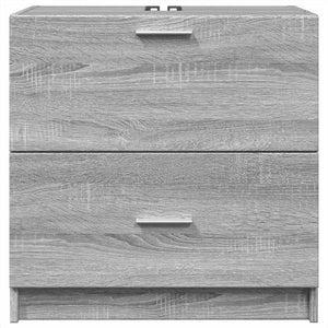 Waschbeckenunterschrank Grau Sonoma 59 cm