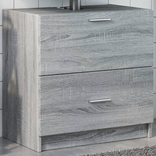 Waschbeckenunterschrank Grau Sonoma 59 cm