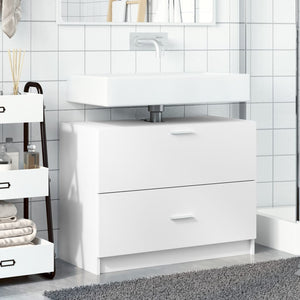 Waschbeckenunterschrank Weiß 78x37x59cm