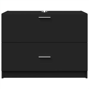 Schwarzer Waschbeckenunterschrank 78 cm