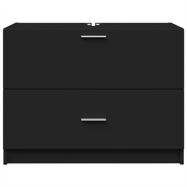 Schwarzer Waschbeckenunterschrank 78 cm