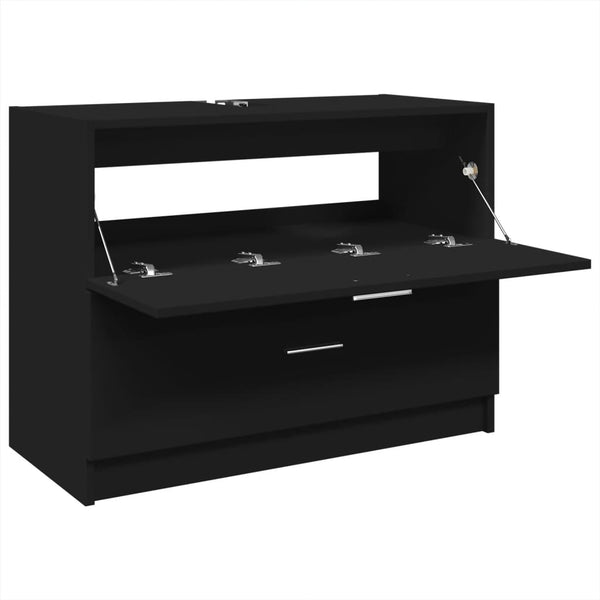 Schwarzer Waschbeckenunterschrank 78 cm