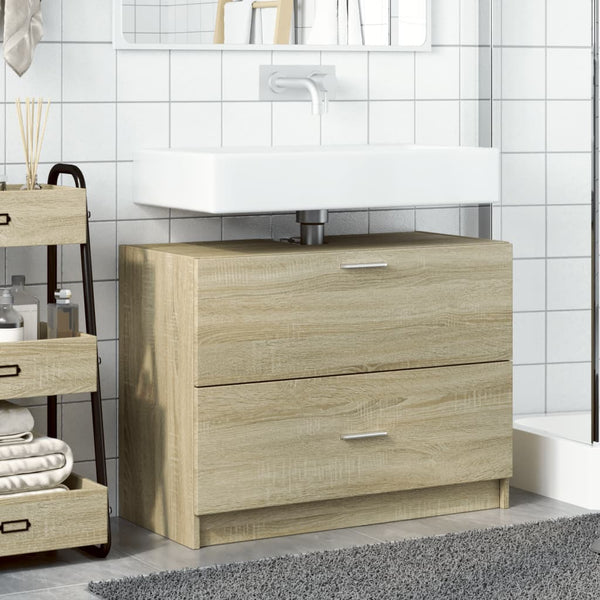Waschbeckenunterschrank Sonoma Eiche 78x37x59 cm