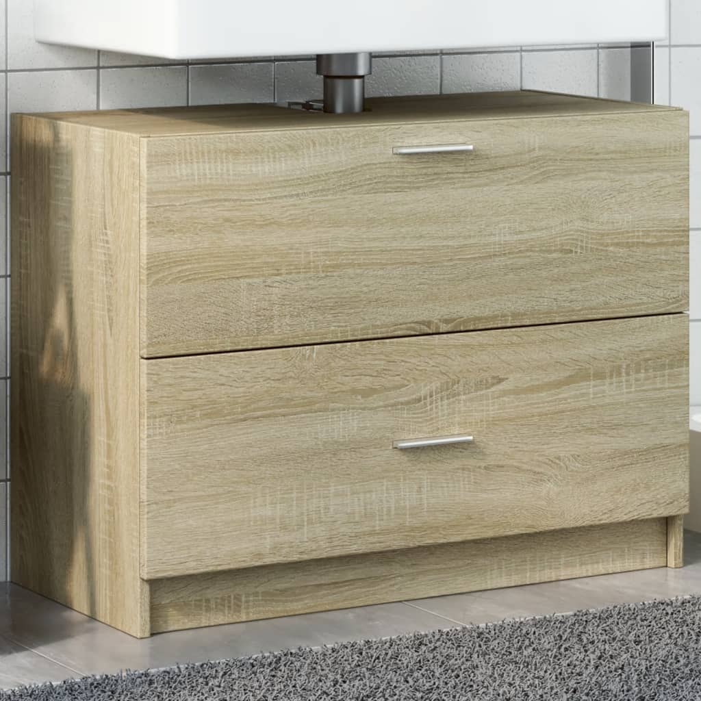 Waschbeckenunterschrank Sonoma Eiche 78x37x59 cm