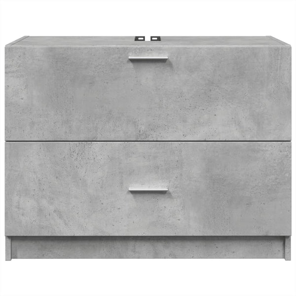 Betongrauer Waschbeckenunterschrank 78 cm