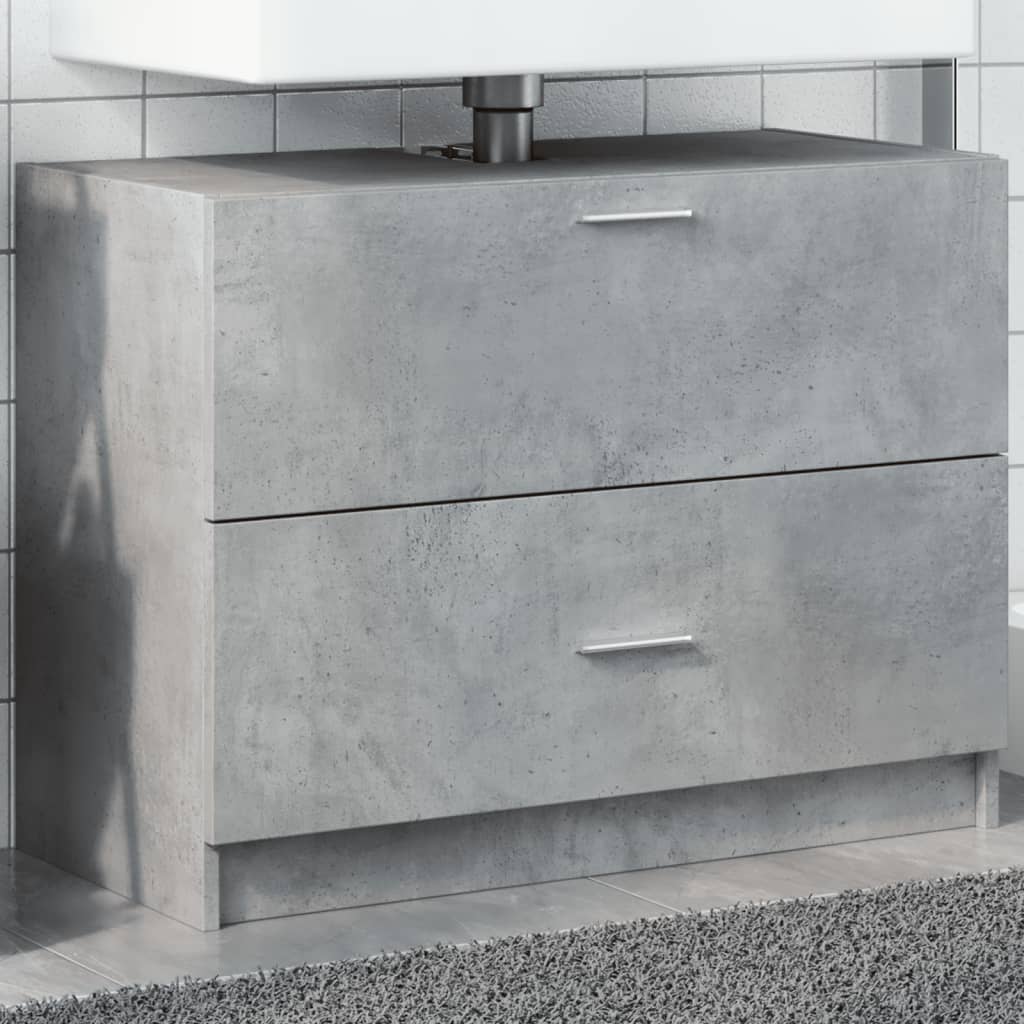 Betongrauer Waschbeckenunterschrank 78 cm
