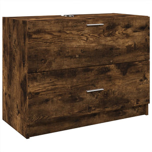 Waschbeckenunterschrank Räuchereiche 78x37x59 cm