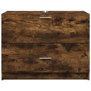 Waschbeckenunterschrank Räuchereiche 78x37x59 cm