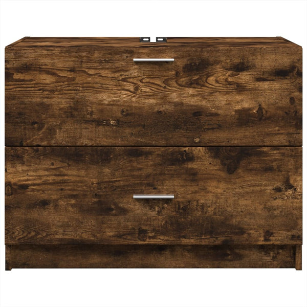 Waschbeckenunterschrank Räuchereiche 78x37x59 cm