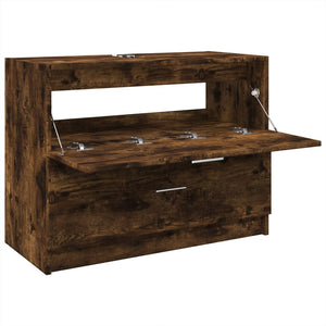 Waschbeckenunterschrank Räuchereiche 78x37x59 cm