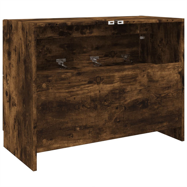 Waschbeckenunterschrank Räuchereiche 78x37x59 cm