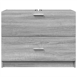 Waschbeckenunterschrank Grau Sonoma 78x37x59 cm