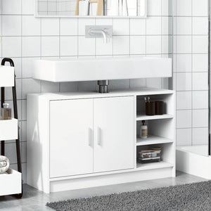 Waschbeckenunterschrank Weiß 90 cm