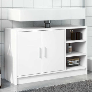 Waschbeckenunterschrank Weiß 90 cm
