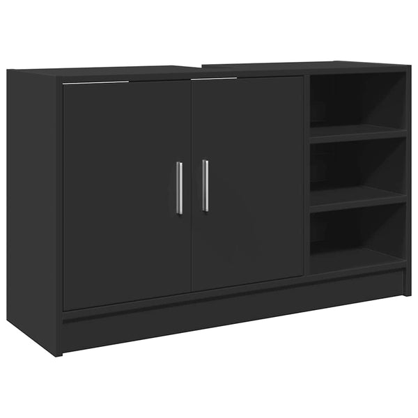 Schwarzer Waschbeckenunterschrank 90 cm