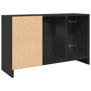 Schwarzer Waschbeckenunterschrank 90 cm