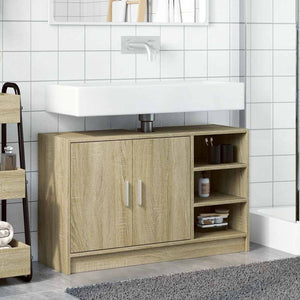 Waschbeckenunterschrank Sonoma-Eiche 90 cm