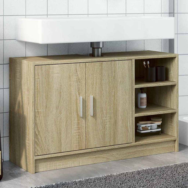 Waschbeckenunterschrank Sonoma-Eiche 90 cm