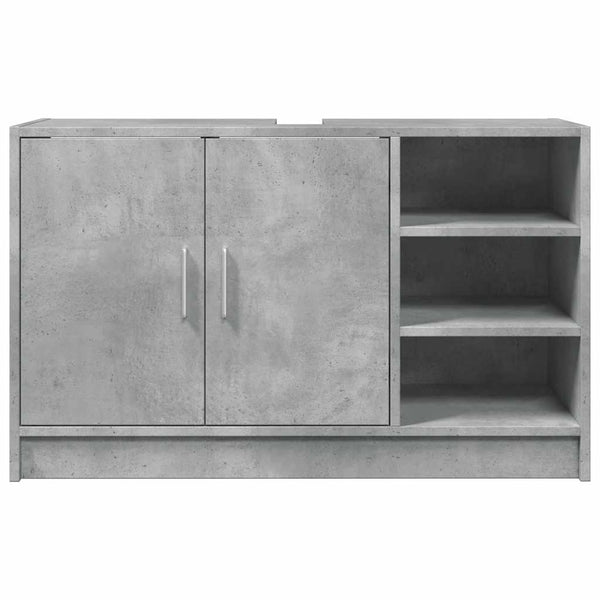 vidaXL Meuble sous lavabo gris béton 90x29x55 cm Bois d'ingénierie