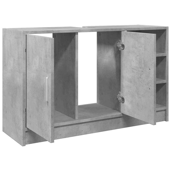 vidaXL Meuble sous lavabo gris béton 90x29x55 cm Bois d'ingénierie