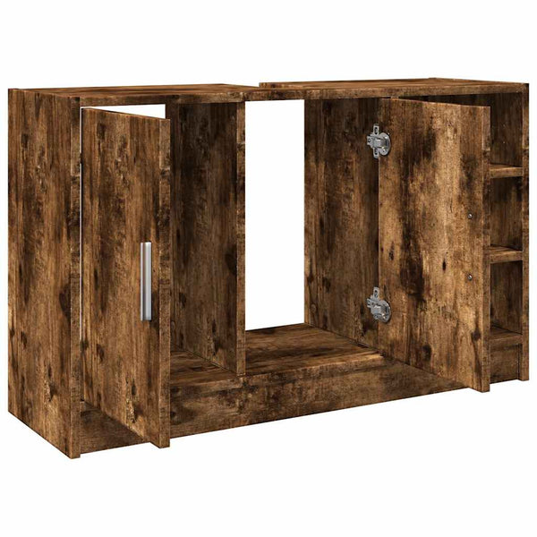 Waschbeckenunterschrank Räuchereiche 90 cm