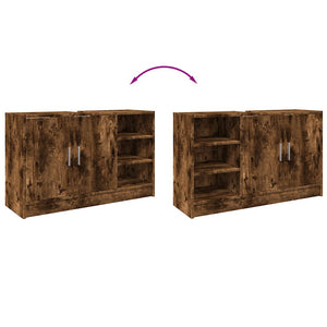 Waschbeckenunterschrank Räuchereiche 90 cm