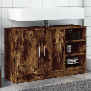 Waschbeckenunterschrank Räuchereiche 90 cm
