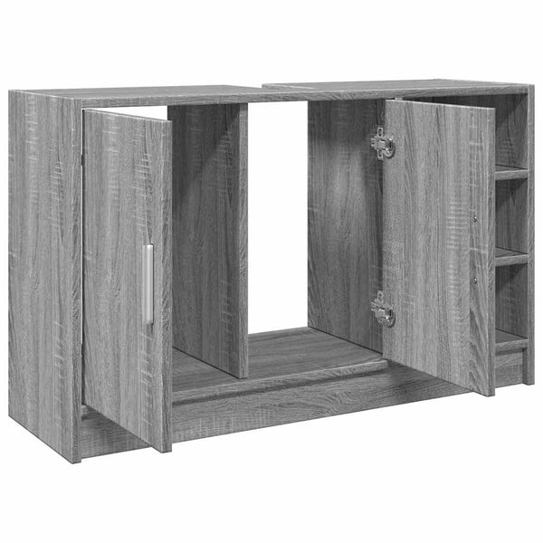 Waschbeckenunterschrank Grau Sonoma 90 cm