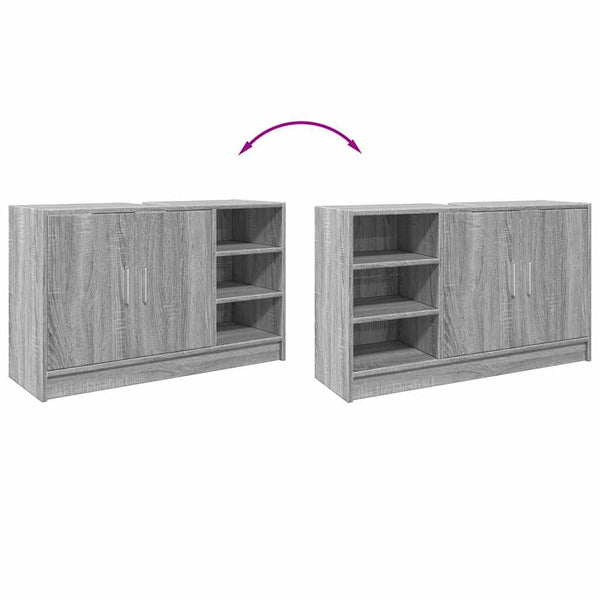 Waschbeckenunterschrank Grau Sonoma 90 cm