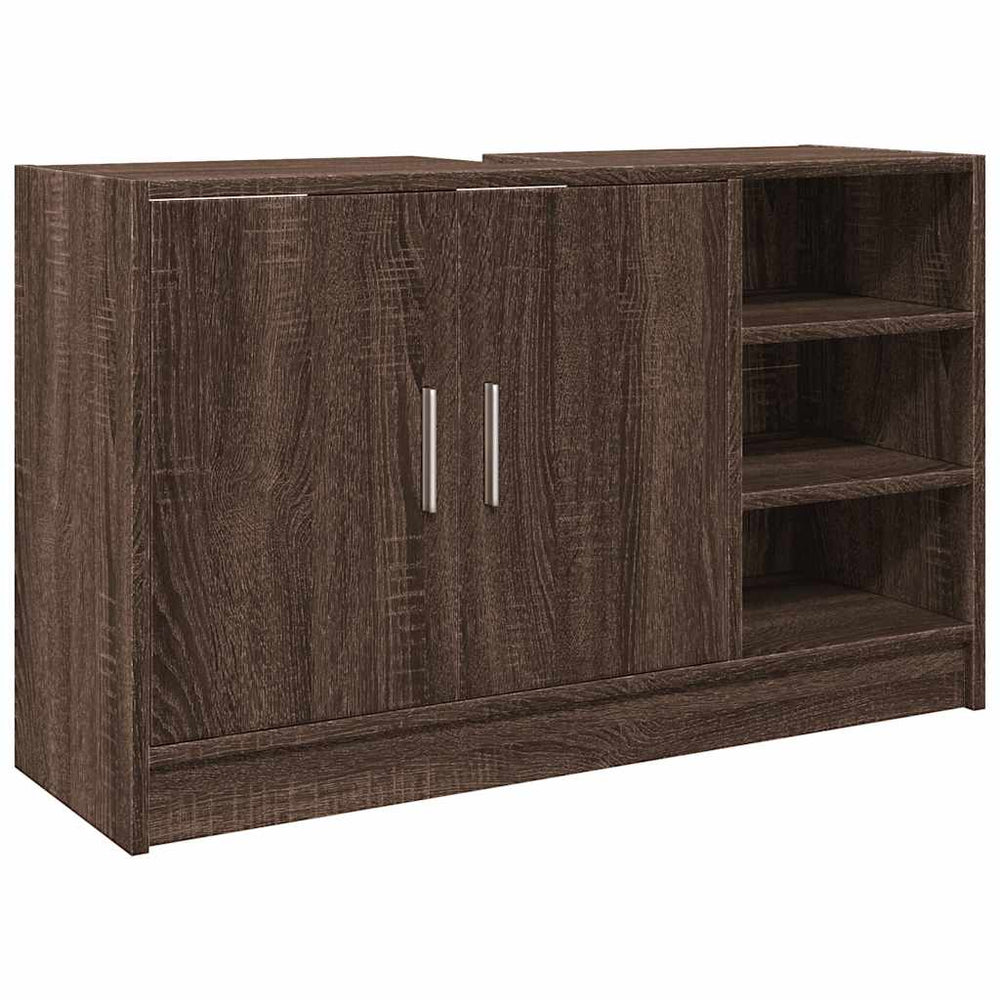 vidaXL Meuble sous-lavabo marron aspect chêne 90x29x55 cm