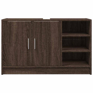 Waschbeckenunterschrank Braun Eiche 90 cm