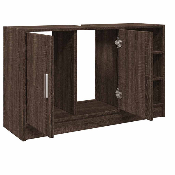 Waschbeckenunterschrank Braun Eiche 90 cm