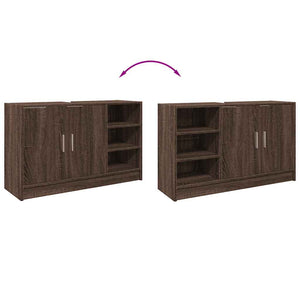 Waschbeckenunterschrank Braun Eiche 90 cm