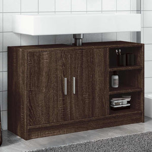 Waschbeckenunterschrank Braun Eiche 90 cm