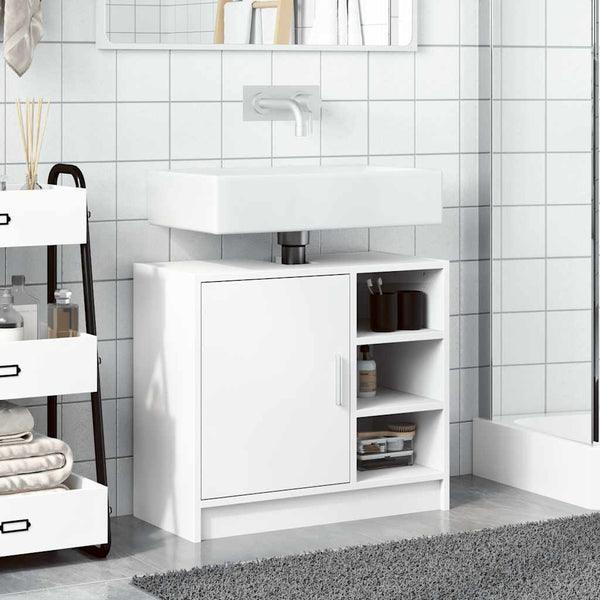 Waschbeckenunterschrank Weiß 63 cm