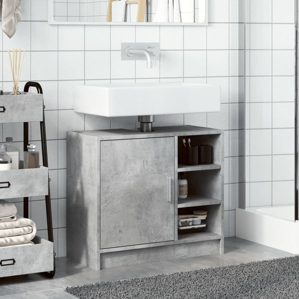 Waschbeckenunterschrank Betongrau 63x29x55 cm