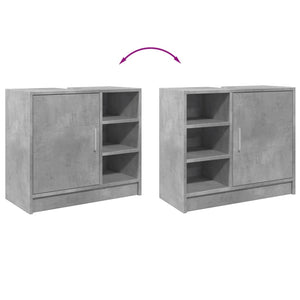 Waschbeckenunterschrank Betongrau 63x29x55 cm