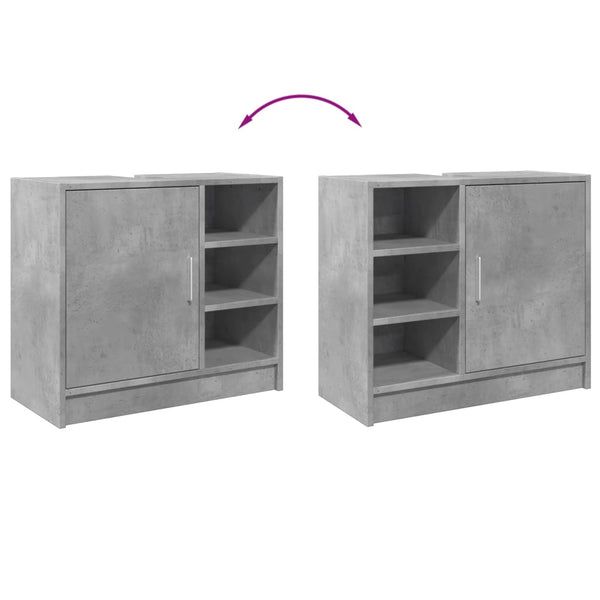 Waschbeckenunterschrank Betongrau 63x29x55 cm