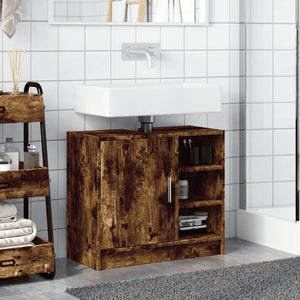 Waschbeckenschrank Räuchereiche 63 cm
