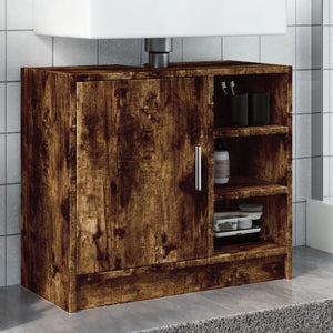 Waschbeckenschrank Räuchereiche 63 cm