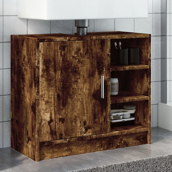 Waschbeckenschrank Räuchereiche 63 cm