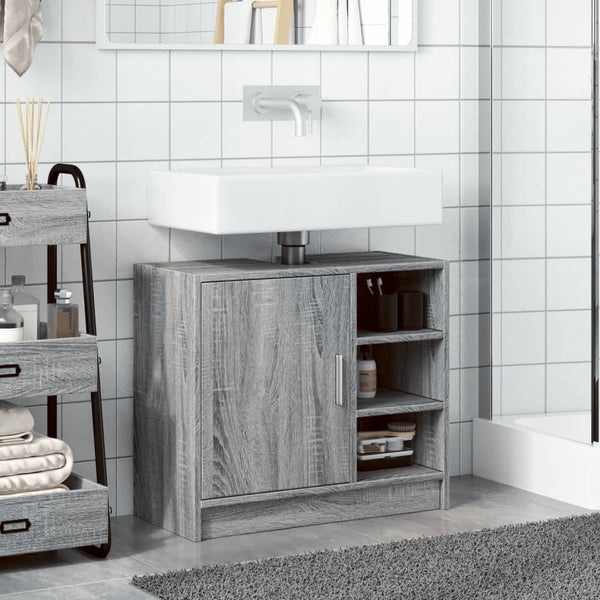 Waschbeckenunterschrank Grau Sonoma 63 cm
