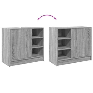 Waschbeckenunterschrank Grau Sonoma 63 cm